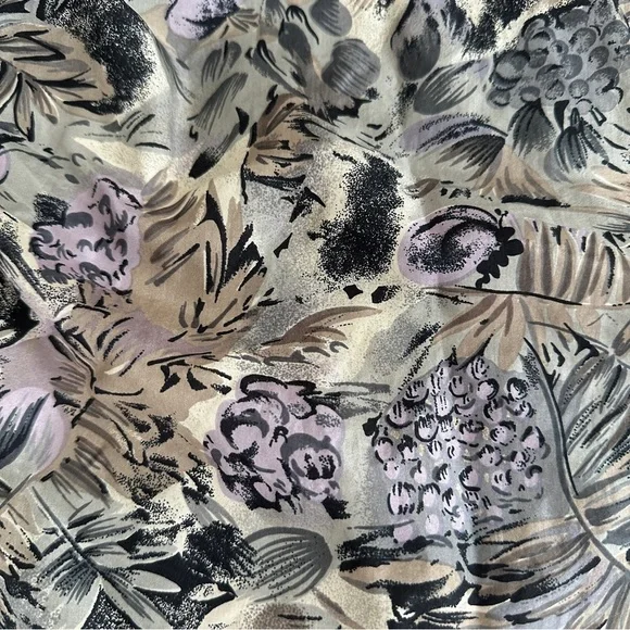 VINTAGE EVIDENCE 100% SILK PATTERNED  BLOUSE - M - Picture 16 of 16